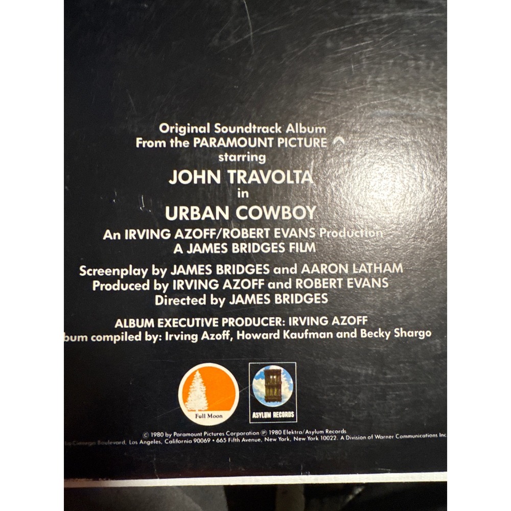 Asylum Urban Cowboy Soundtrack Vinyl LP 12" Black 1980 Double Album Travolta - Picture 4 of 5